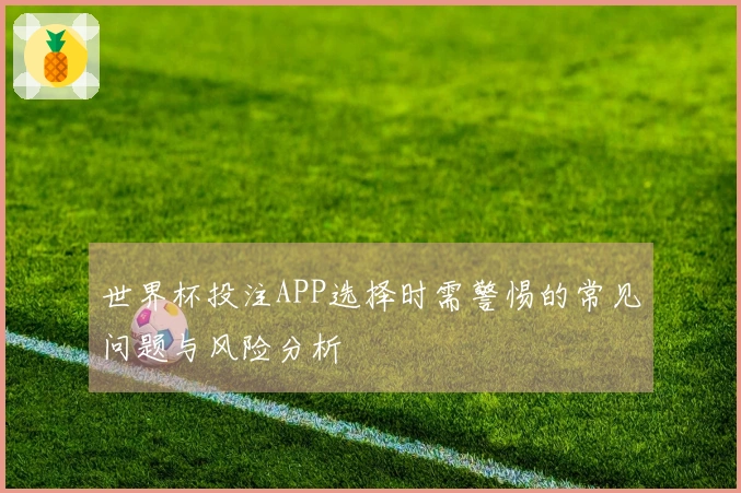 世界杯投注APP选择时需警惕的常见问题与风险分析